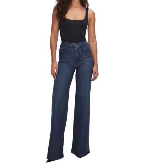 Good American Denim - NWT Good American Good Waist High Rise Palazzo Jeans Indigo501